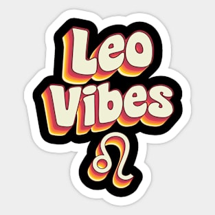 Retro Leo Zodiac Sign astrology July August Birthday Leo Sticker